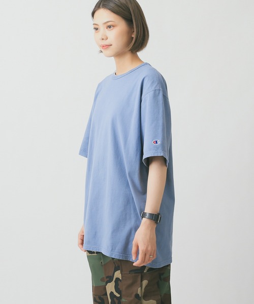 Champion(チャンピオン)の「Champion チャンピオン Garment Dyed クルーネックTシャツ S-CD100(Tシャツ/カットソー・メンズ・ライトグレー/ライトブルー/ブラック/サックスブルー/ピンク/ライトグリーン/ライトピンク/ホワイト/パープル/ネイビー・S/M/L/XL)」の21枚目の写真