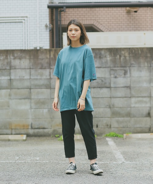 Champion(チャンピオン)の「Champion チャンピオン Garment Dyed クルーネックTシャツ S-CD100(Tシャツ/カットソー・メンズ・ライトグレー/ライトブルー/ブラック/サックスブルー/ピンク/ライトグリーン/ライトピンク/ホワイト/パープル/ネイビー・S/M/L/XL)」の11枚目の写真
