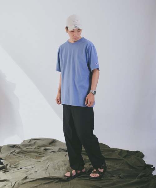 Champion(チャンピオン)の「Champion チャンピオン Garment Dyed クルーネックTシャツ S-CD100(Tシャツ/カットソー・メンズ・ライトグレー/ライトブルー/ブラック/サックスブルー/ピンク/ライトグリーン/ライトピンク/ホワイト/パープル/ネイビー・S/M/L/XL)」の12枚目の写真