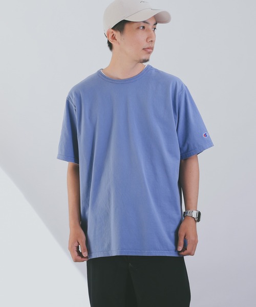Champion(チャンピオン)の「Champion チャンピオン Garment Dyed クルーネックTシャツ S-CD100(Tシャツ/カットソー・メンズ・ライトグレー/ライトブルー/ブラック/サックスブルー/ピンク/ライトグリーン/ライトピンク/ホワイト/パープル/ネイビー・S/M/L/XL)」の14枚目の写真
