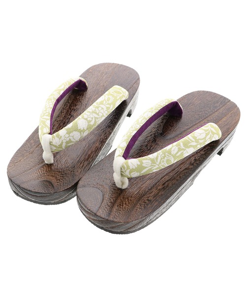 kimonomachi（キモノマチ）の「レディース 下駄 桐下駄 KIMONOMACHI オリジナル（和装小物・レディース・オフホワイト/ホワイト×ブラック/ブラック×ホワイト/ブラック系その他/グリーン系その他/イエロー系その他/ブラック×レッド/スモークピンク/ネイビー×ホワイト/ベージュ×ブラック・FREE/LL）」の7枚目の写真