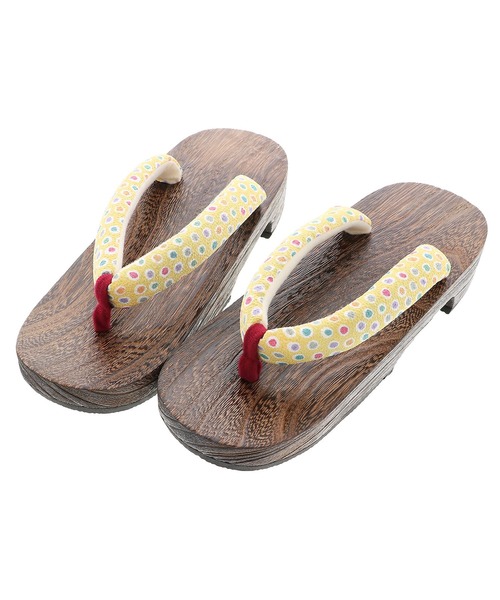 kimonomachi（キモノマチ）の「レディース 下駄 桐下駄 KIMONOMACHI オリジナル（和装小物・レディース・オフホワイト/ホワイト×ブラック/ブラック×ホワイト/ブラック系その他/グリーン系その他/イエロー系その他/ブラック×レッド/スモークピンク/ネイビー×ホワイト/ベージュ×ブラック・FREE/LL）」の9枚目の写真