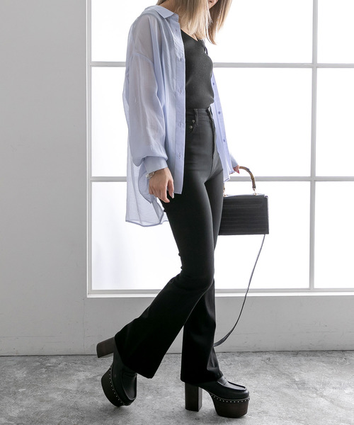 Newlyme（ニューリーミー）の「超絶激ストレッチフレアーパンツ（その他パンツ・レディース・ホワイト/ブラック/ブルー・SMALL/MEDIUM/LARGE/X-LARGE/X-SMALL/XX-LARGE）」の8枚目の写真