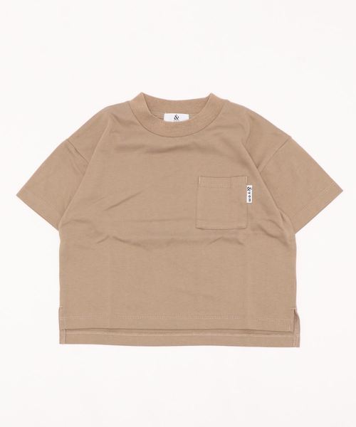 ＆yam（アンドヤム）の「ポケT（Tシャツ/カットソー・キッズ・ブルー/ミント/ピンク/チャコールグレー/ベージュ/ブラック/パープル/ホワイト/クリーム/ベージュ系その他・90/110/130/120/150/140/100/160）」の6枚目の写真