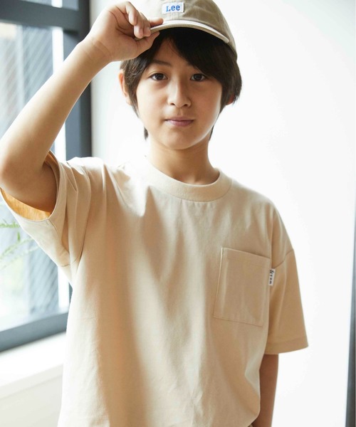 ＆yam（アンドヤム）の「ポケT（Tシャツ/カットソー・キッズ・ブルー/ミント/ピンク/チャコールグレー/ベージュ/ブラック/パープル/ホワイト/クリーム/ベージュ系その他・90/110/130/120/150/140/100/160）」の5枚目の写真