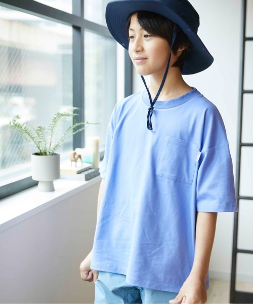 ＆yam（アンドヤム）の「ポケT（Tシャツ/カットソー・キッズ・ブルー/ミント/ピンク/チャコールグレー/ベージュ/ブラック/パープル/ホワイト/クリーム/ベージュ系その他・90/110/130/120/150/140/100/160）」の8枚目の写真