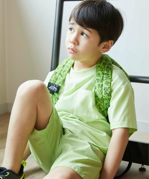 ＆yam（アンドヤム）の「ポケT（Tシャツ/カットソー・キッズ・ブルー/ミント/ピンク/チャコールグレー/ベージュ/ブラック/パープル/ホワイト/クリーム/ベージュ系その他・90/110/130/120/150/140/100/160）」の7枚目の写真