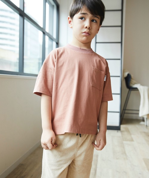 ＆yam（アンドヤム）の「ポケT（Tシャツ/カットソー・キッズ・ブルー/ミント/ピンク/チャコールグレー/ベージュ/ブラック/パープル/ホワイト/クリーム/ベージュ系その他・90/110/130/120/150/140/100/160）」の12枚目の写真