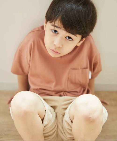 ＆yam（アンドヤム）の「ポケT（Tシャツ/カットソー・キッズ・ブルー/ミント/ピンク/チャコールグレー/ベージュ/ブラック/パープル/ホワイト/クリーム/ベージュ系その他・90/110/130/120/150/140/100/160）」の11枚目の写真