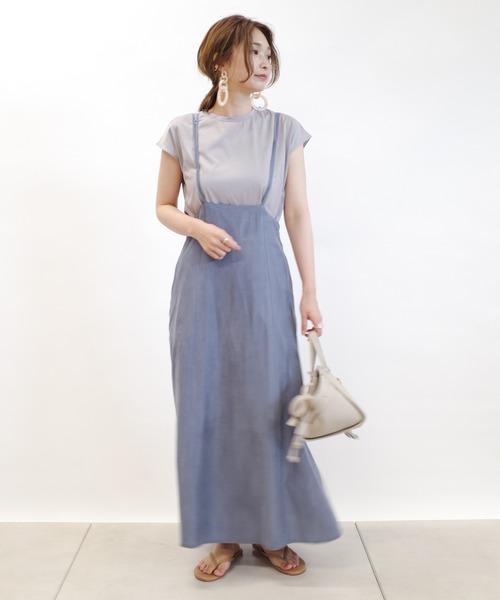 DouDou(ドゥドゥ)の「セットジャンスカ(ジャンパースカート・レディース・ブラック/カーキ/ブルー・FREE)」の14枚目の写真