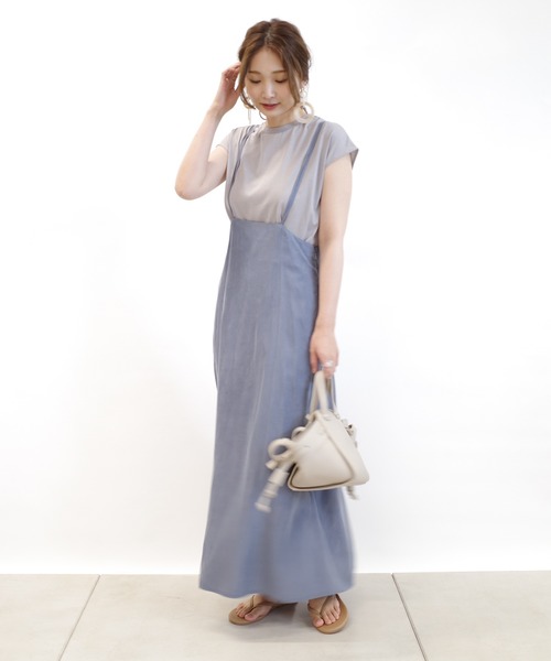 DouDou(ドゥドゥ)の「セットジャンスカ(ジャンパースカート・レディース・ブラック/カーキ/ブルー・FREE)」の15枚目の写真