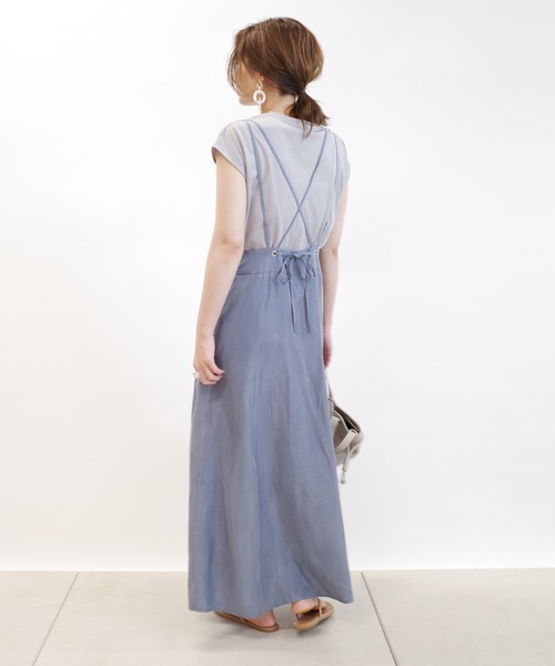 DouDou(ドゥドゥ)の「セットジャンスカ(ジャンパースカート・レディース・ブラック/カーキ/ブルー・FREE)」の16枚目の写真