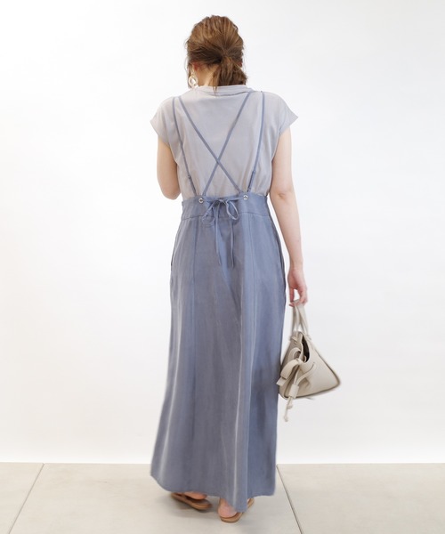 DouDou(ドゥドゥ)の「セットジャンスカ(ジャンパースカート・レディース・ブラック/カーキ/ブルー・FREE)」の17枚目の写真