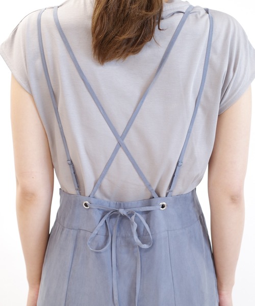 DouDou(ドゥドゥ)の「セットジャンスカ(ジャンパースカート・レディース・ブラック/カーキ/ブルー・FREE)」の22枚目の写真