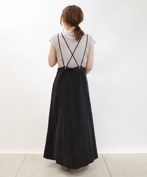 DouDou(ドゥドゥ)の「セットジャンスカ(ジャンパースカート・レディース・ブラック/カーキ/ブルー・FREE)」の7枚目の写真