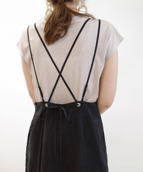 DouDou(ドゥドゥ)の「セットジャンスカ(ジャンパースカート・レディース・ブラック/カーキ/ブルー・FREE)」の8枚目の写真