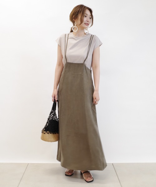 DouDou(ドゥドゥ)の「セットジャンスカ(ジャンパースカート・レディース・ブラック/カーキ/ブルー・FREE)」の10枚目の写真