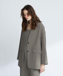 BEAUTY&YOUTH UNITED ARROWS | BY∴ TRワイドノーカラージャケット(ノーカラーコート)