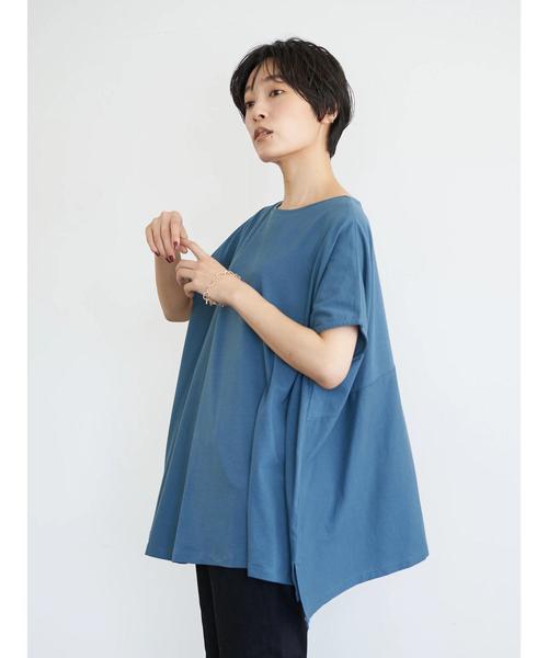 セール】アシンメトリーカットチュニック ＊（Tシャツ