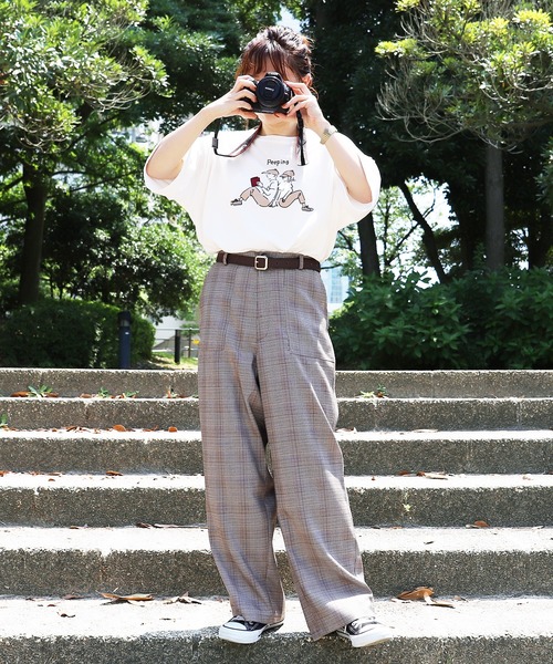 PairPair(ペアペア)の「サス付きワイドパンツ(ユニセックス)(その他パンツ・レディース・ベージュ/ライトカーキ/ブラウン・MEDIUM/LARGE)」の7枚目の写真