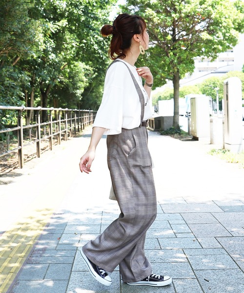 PairPair(ペアペア)の「サス付きワイドパンツ(ユニセックス)(その他パンツ・レディース・ベージュ/ライトカーキ/ブラウン・MEDIUM/LARGE)」の8枚目の写真