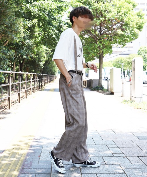 サス付きワイドパンツ(ユニセックス)（その他パンツ）｜PairPair