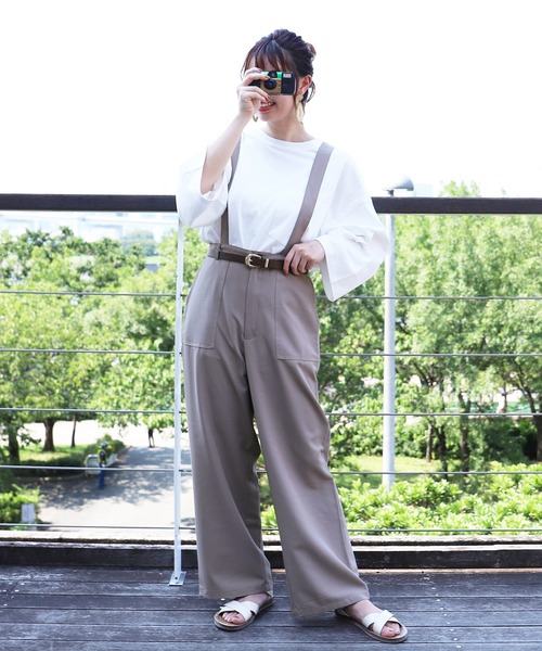 サス付きワイドパンツ(ユニセックス)（その他パンツ）｜PairPair