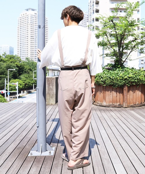 サス付きワイドパンツ(ユニセックス)（その他パンツ）｜PairPair