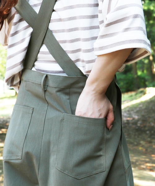 ADAWAS ベアトップワイドパンツ サイドラインタックワイドパンツ(ガウチョ・ワイドパンツ) | al
