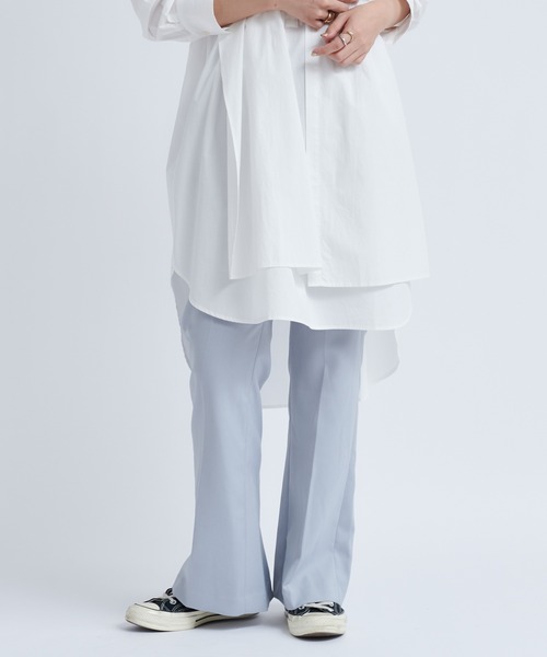 DouDou（ドゥドゥ）の「バックスリットセミフレアパンツ（その他パンツ・レディース・ブラック/ブラウン/サックスブルー・38/36）」の17枚目の写真