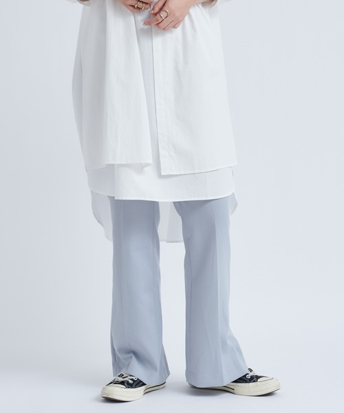 DouDou（ドゥドゥ）の「バックスリットセミフレアパンツ（その他パンツ・レディース・ブラック/ブラウン/サックスブルー・38/36）」の16枚目の写真