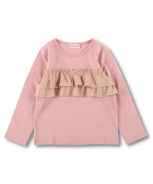 2段フリル長袖Tシャツ