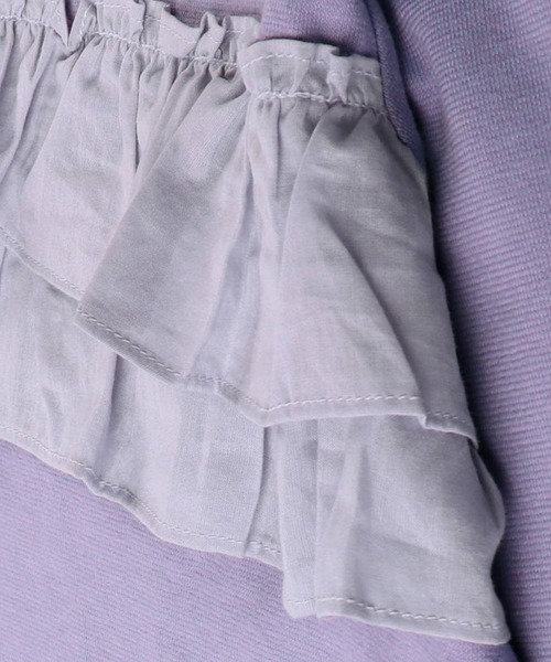BRANSHES（ブランシェス）の「2段フリル長袖Tシャツ（Tシャツ/カットソー・キッズ・ピンク/ラベンダー・110cm/90cm/130cm/150cm/80ｃｍ/140cm/100cm/120cm）」の7枚目の写真