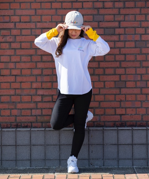 BENETTON (UNITED COLORS OF BENETTON)（ベネトンユナイテッドカラーズオブベネトン）の「【BENETTON / ベネトン】レディース長袖Tシャツ / 吸水速乾 UVカット 袖口バイカラー（Tシャツ/カットソー・レディース・ホワイト/ブラック/グレー/ブルー/グリーン・SMALL/MEDIUM/X-LARGE/LARGE）」の12枚目の写真