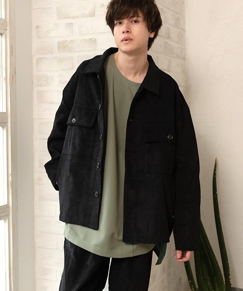 UP START（アップスタート）の「太畝コーデュロイオーバーサイズブルゾン（ブルゾン・メンズ・アイボリー/ブラック/ブラウン/オリーブ・MEDIUM/LARGE）」の5枚目の写真