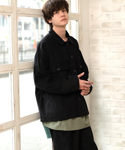 UP START（アップスタート）の「太畝コーデュロイオーバーサイズブルゾン（ブルゾン・メンズ・アイボリー/ブラック/ブラウン/オリーブ・MEDIUM/LARGE）」の6枚目の写真