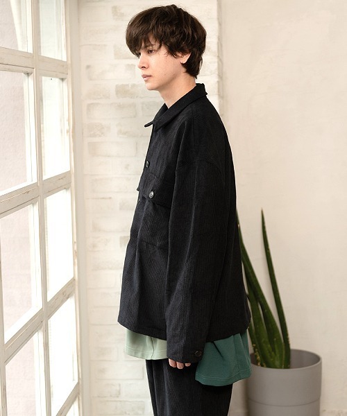 UP START（アップスタート）の「太畝コーデュロイオーバーサイズブルゾン（ブルゾン・メンズ・アイボリー/ブラック/ブラウン/オリーブ・MEDIUM/LARGE）」の7枚目の写真