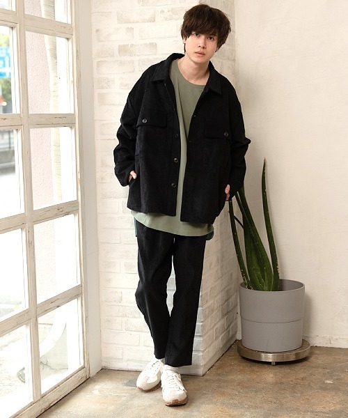 UP START（アップスタート）の「太畝コーデュロイオーバーサイズブルゾン（ブルゾン・メンズ・アイボリー/ブラック/ブラウン/オリーブ・MEDIUM/LARGE）」の9枚目の写真