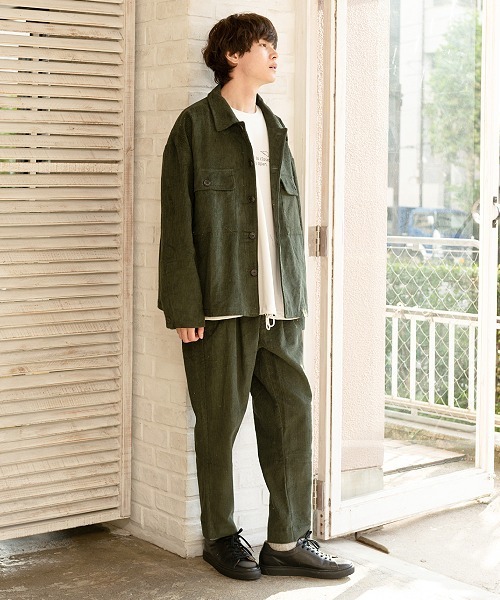 UP START（アップスタート）の「太畝コーデュロイオーバーサイズブルゾン（ブルゾン・メンズ・アイボリー/ブラック/ブラウン/オリーブ・MEDIUM/LARGE）」の15枚目の写真