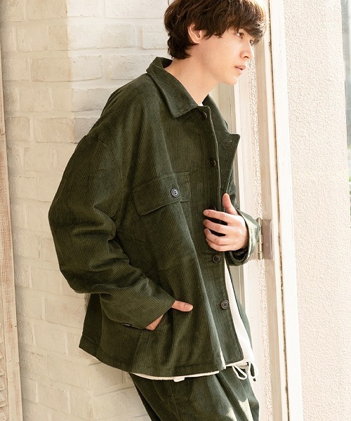 UP START（アップスタート）の「太畝コーデュロイオーバーサイズブルゾン（ブルゾン・メンズ・アイボリー/ブラック/ブラウン/オリーブ・MEDIUM/LARGE）」の12枚目の写真