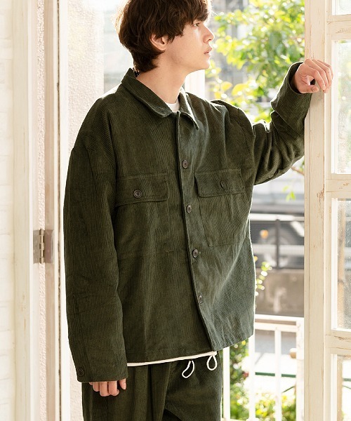 UP START（アップスタート）の「太畝コーデュロイオーバーサイズブルゾン（ブルゾン・メンズ・アイボリー/ブラック/ブラウン/オリーブ・MEDIUM/LARGE）」の13枚目の写真