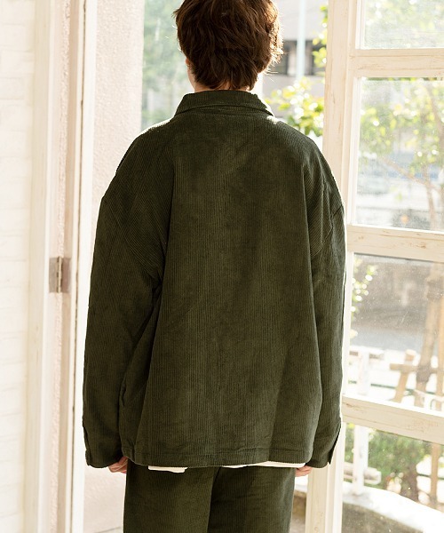 UP START（アップスタート）の「太畝コーデュロイオーバーサイズブルゾン（ブルゾン・メンズ・アイボリー/ブラック/ブラウン/オリーブ・MEDIUM/LARGE）」の14枚目の写真