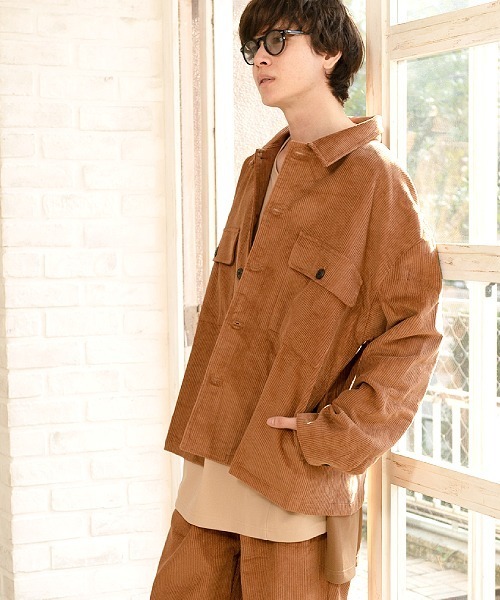 UP START（アップスタート）の「太畝コーデュロイオーバーサイズブルゾン（ブルゾン・メンズ・アイボリー/ブラック/ブラウン/オリーブ・MEDIUM/LARGE）」の17枚目の写真