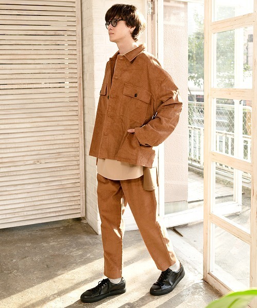 UP START（アップスタート）の「太畝コーデュロイオーバーサイズブルゾン（ブルゾン・メンズ・アイボリー/ブラック/ブラウン/オリーブ・MEDIUM/LARGE）」の20枚目の写真