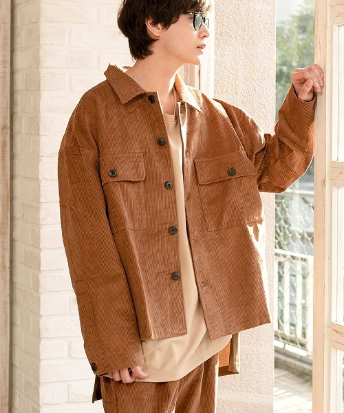 UP START（アップスタート）の「太畝コーデュロイオーバーサイズブルゾン（ブルゾン・メンズ・アイボリー/ブラック/ブラウン/オリーブ・MEDIUM/LARGE）」の18枚目の写真