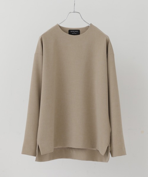 UNITED TOKYO(ユナイテッドトウキョウ)の「ショルダージッププルオーバー/ビッグシルエット(シャツ/ブラウス・メンズ・ブラック/ダークグレー/グレイッシュベージュ/インディゴブルー・1/2/3)」の3枚目の写真