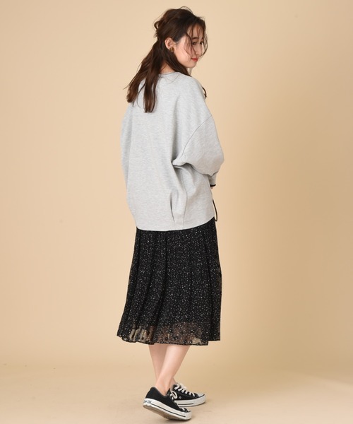 INTERPLANET（インタープラネット）の「ダブルカノコニット深Ｖプルオーバー（スウェット・レディース・グレー/オフホワイト/モカ・FREE）」の16枚目の写真