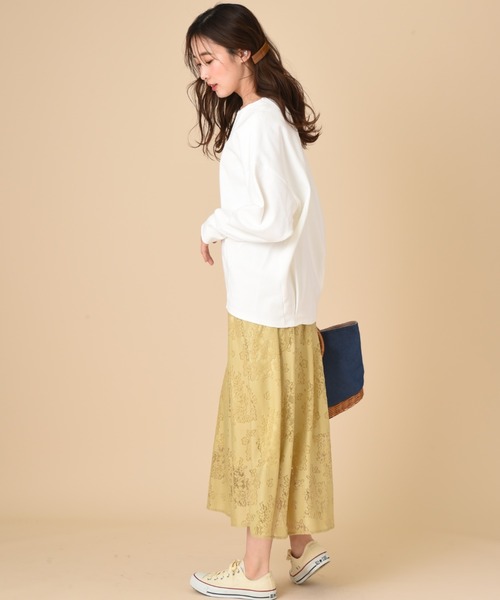 INTERPLANET（インタープラネット）の「ダブルカノコニット深Ｖプルオーバー（スウェット・レディース・グレー/オフホワイト/モカ・FREE）」の19枚目の写真