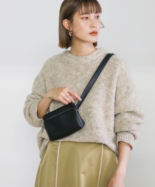select MOCA（セレクトモカ）の「スクエアシンプルデザインミニショルダーバッグ（ショルダーバッグ・レディース・ブラック/ブラウン/アイボリー・FREE）」の12枚目の写真