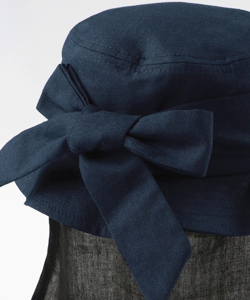 BRANSHES（ブランシェス）の「バックリボンハット（ハット・キッズ・ネイビー/アイボリー・4/6/8/10）」の10枚目の写真